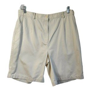 L.L. Bean Shorts Women's size 16 Regular High Waisted Bermuda Chino Adjustable